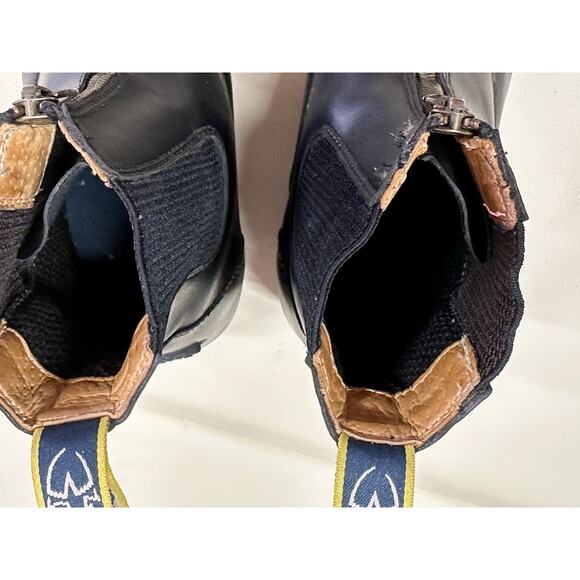 Moretta Clio Paddock Boots Kids Size 2 Leather Equestrian Riding Black Boots
